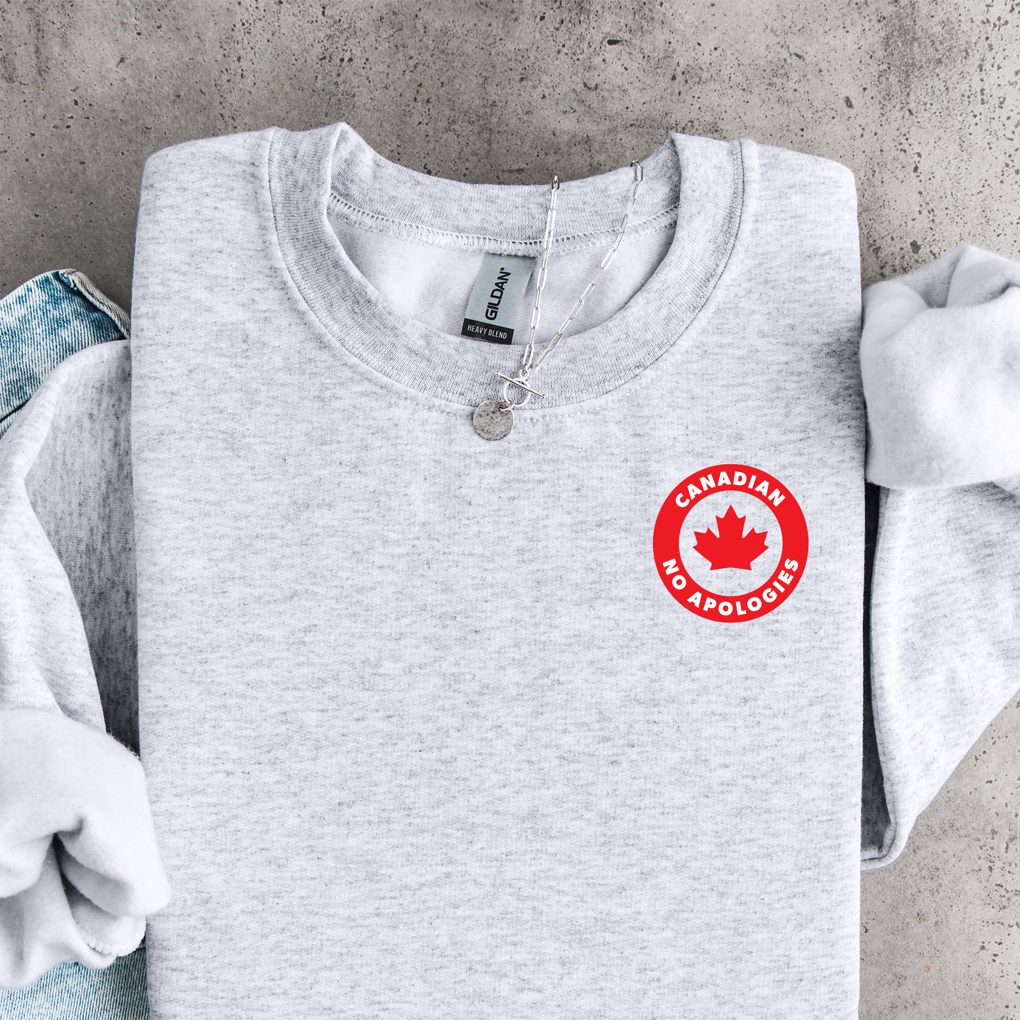 CANADIAN NO APOLOGIES Circular Crest Sweatshirt