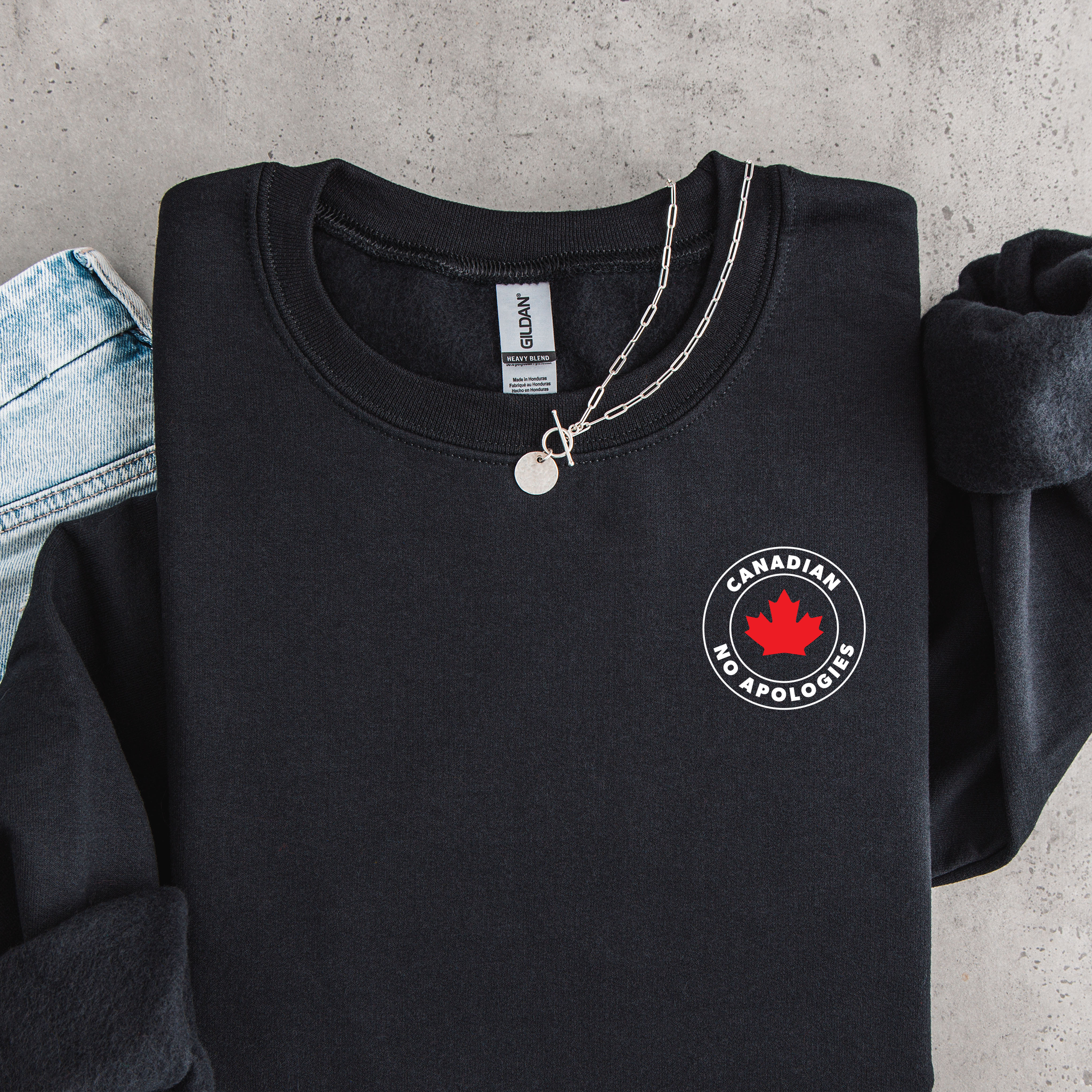 CANADIAN NO APOLOGIES Circular Crest Sweatshirt