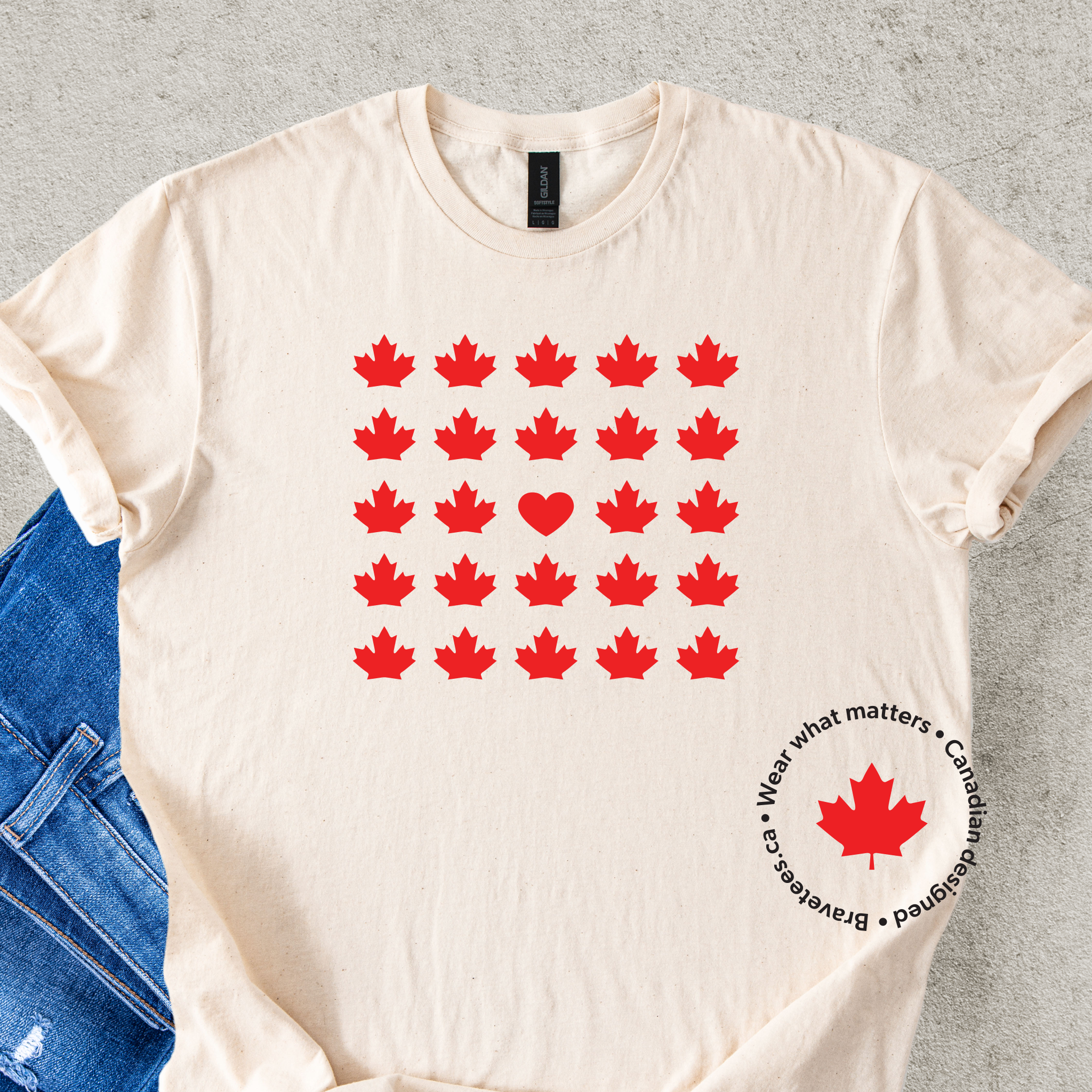 MAPLE HEART PATTERN Tee