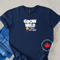 Grow Wild Lean into Light Motivational t-shirt in navy