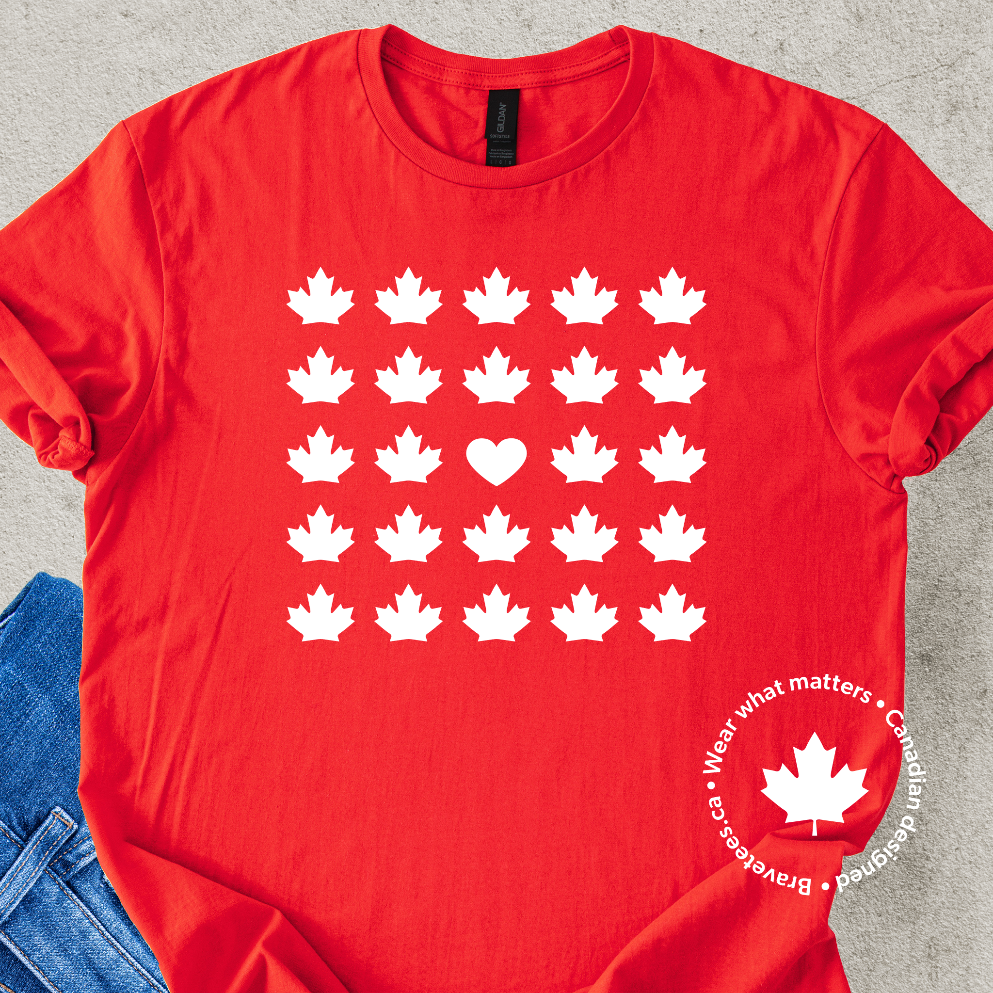 MAPLE HEART PATTERN Tee