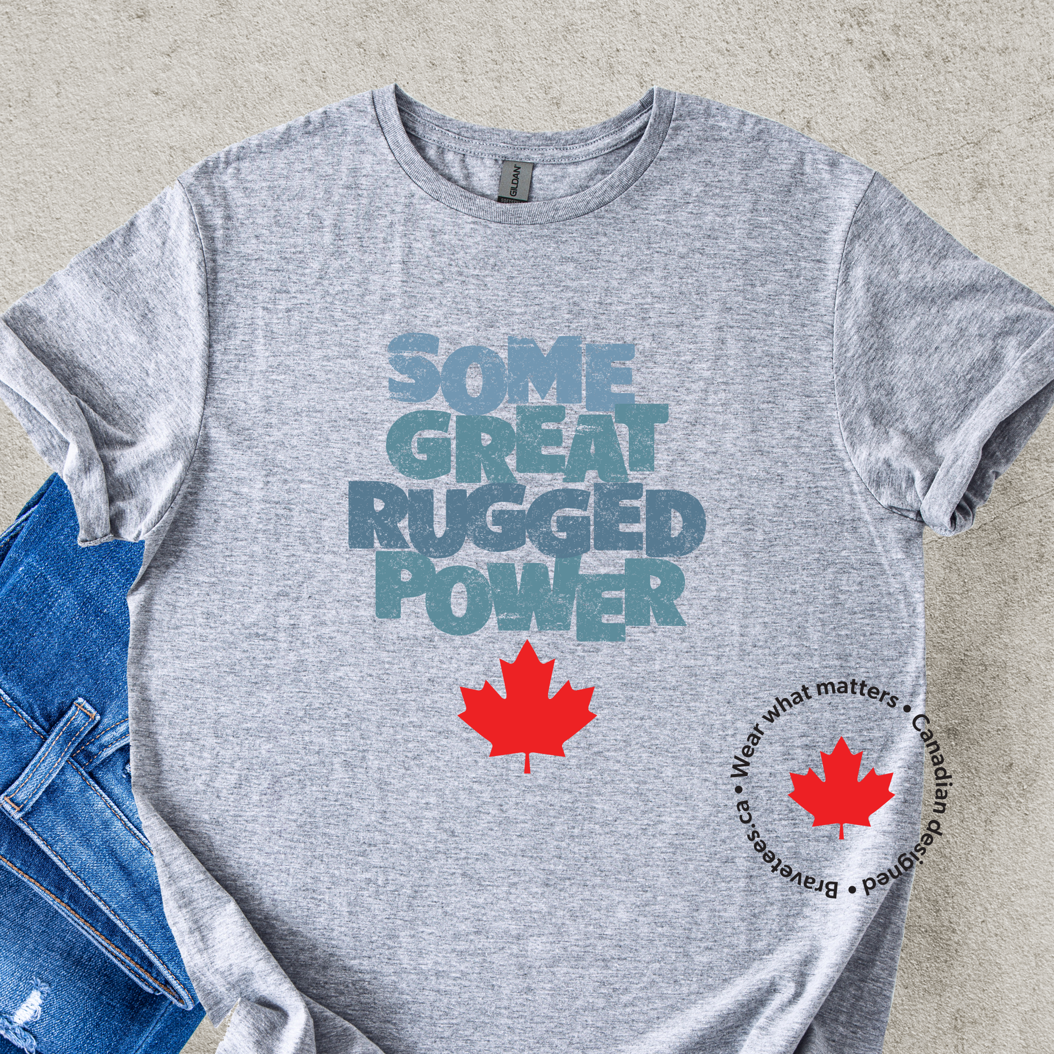 GREAT RUGGED POWER Tee (Emily Carr Quote)