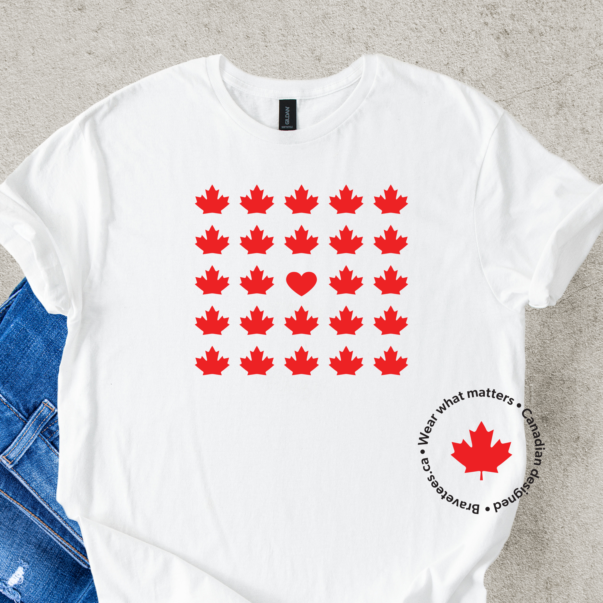 MAPLE HEART PATTERN Tee