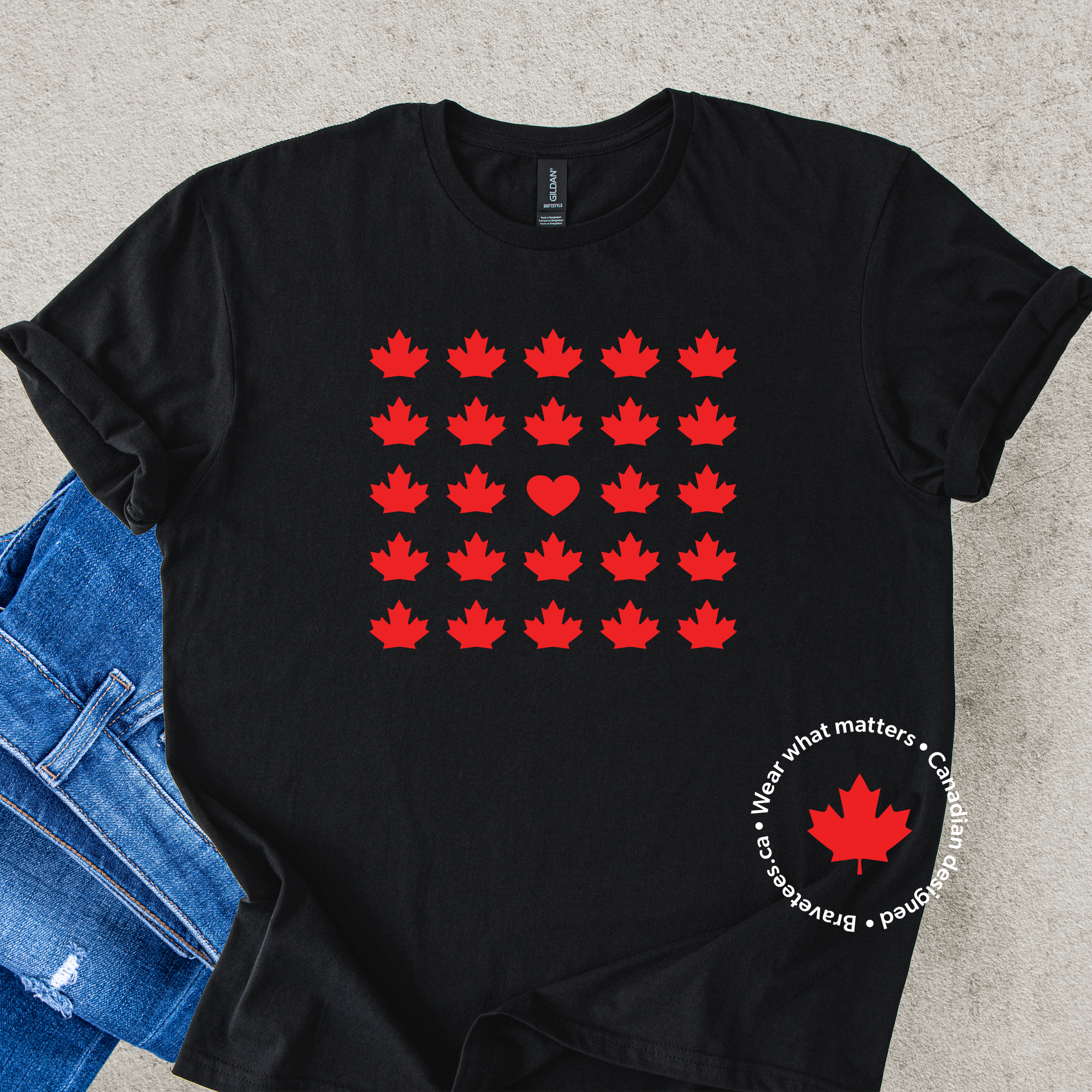 MAPLE HEART PATTERN Tee