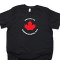 Snacks in–shenanigans out Canadian youth t-shirt in black


